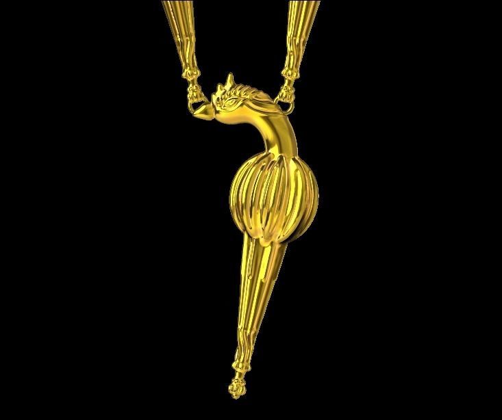 Peacock Necklace 3d Model 3D print model_6