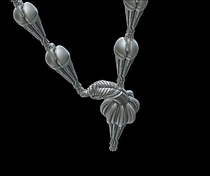 Peacock Necklace 3d Model 3D print model_3