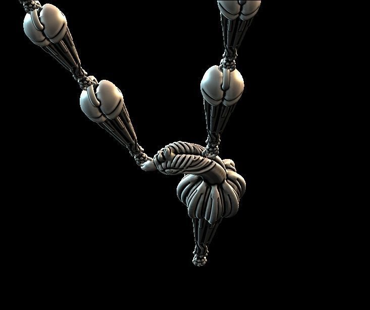 Peacock Necklace 3d Model 3D print model_11