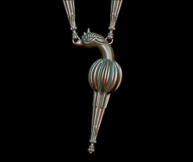 Peacock Necklace 3d Model 3D print model_13