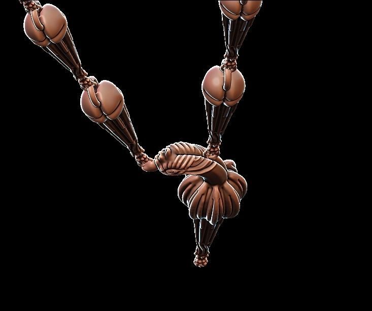 Peacock Necklace 3d Model 3D print model_17