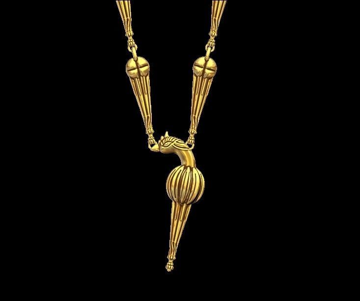 Peacock Necklace 3d Model 3D print model_16