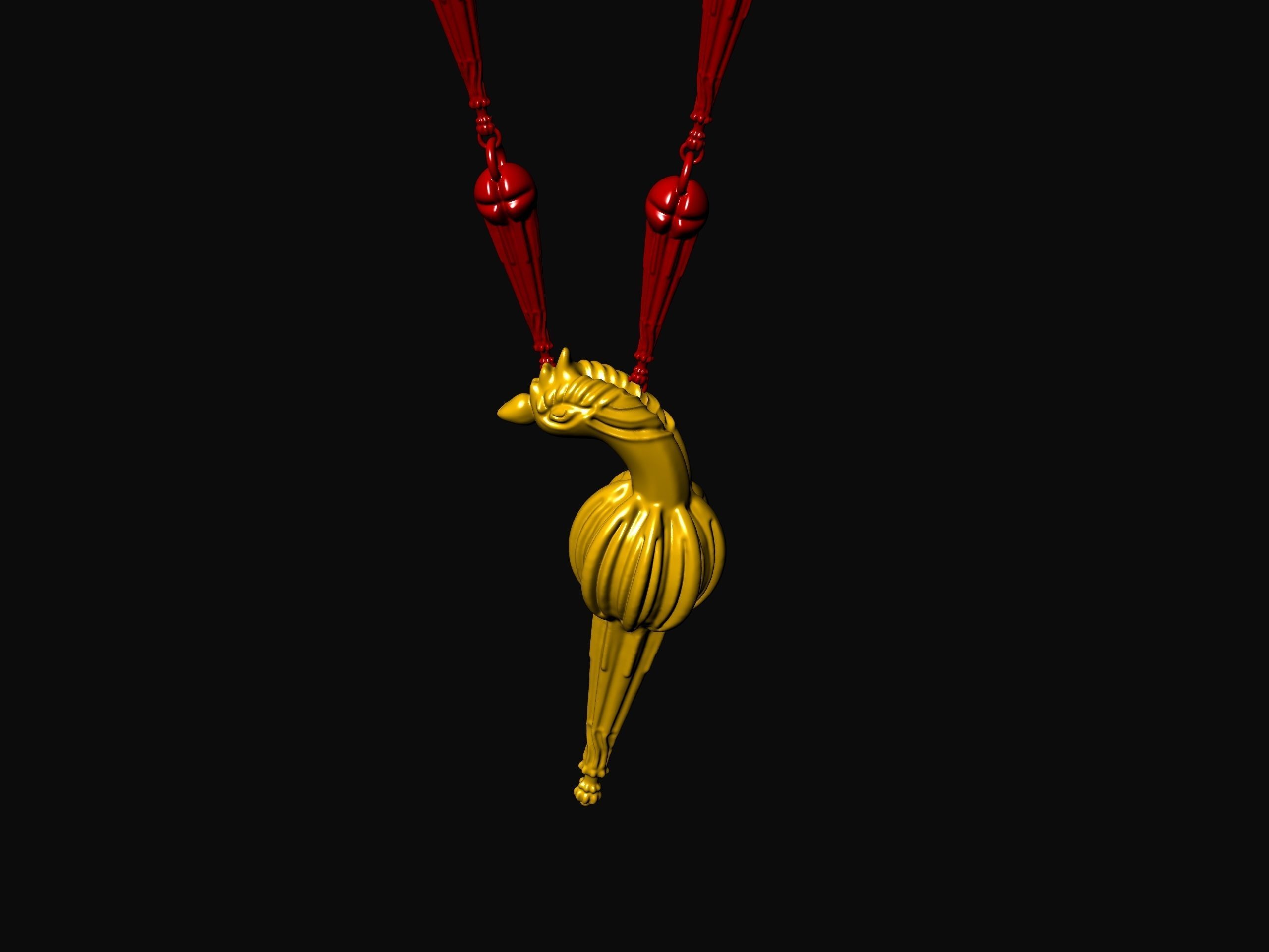 Peacock Necklace 3d Model 3D print model_4