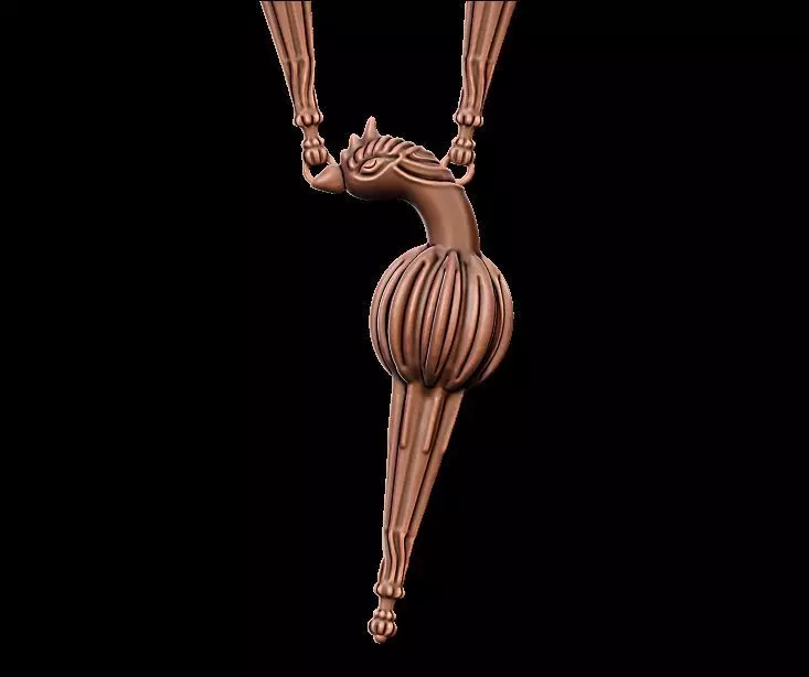 Peacock Necklace 3d Model 3D print model_0