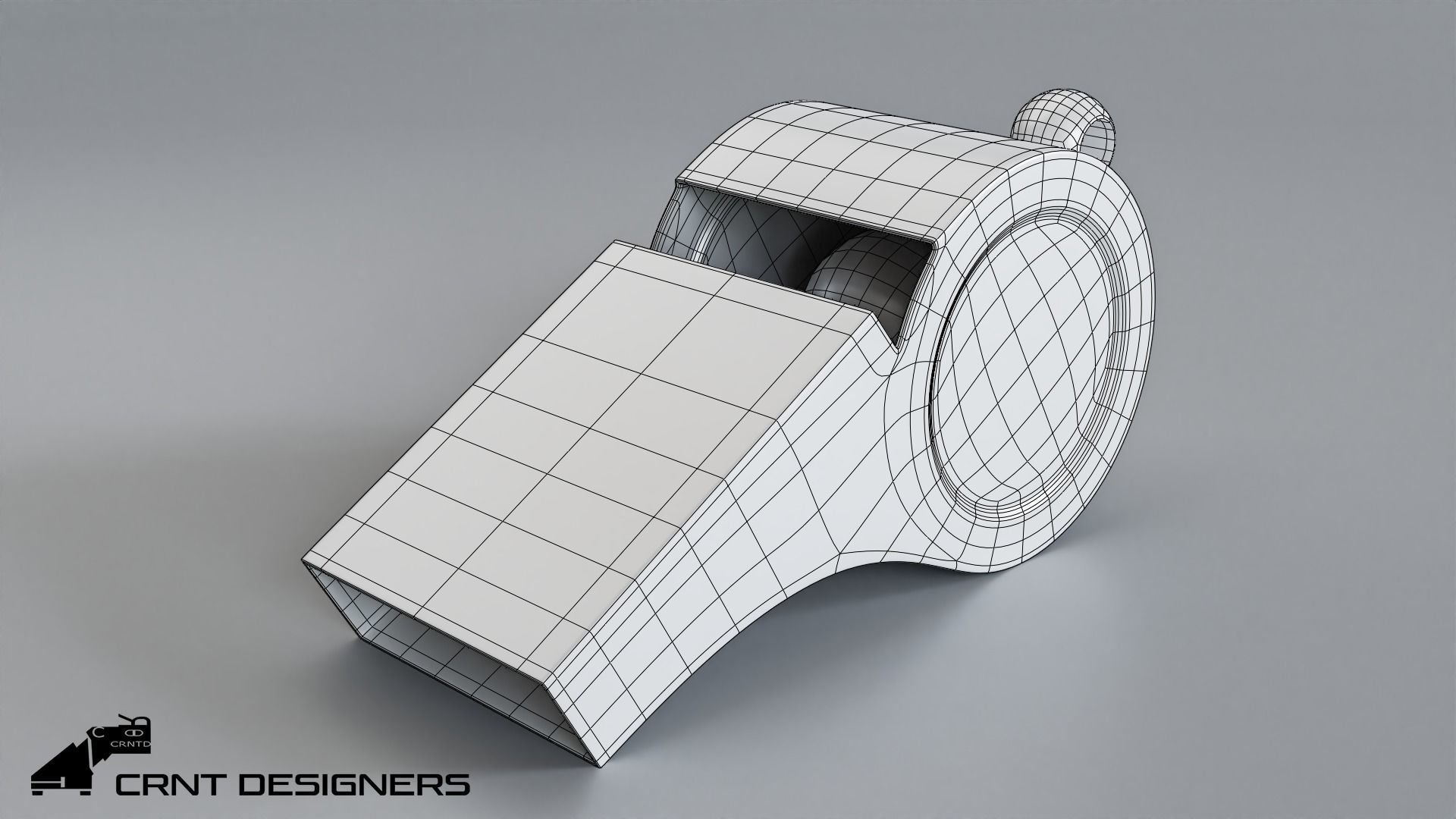 Metal Whistle 3D model_2