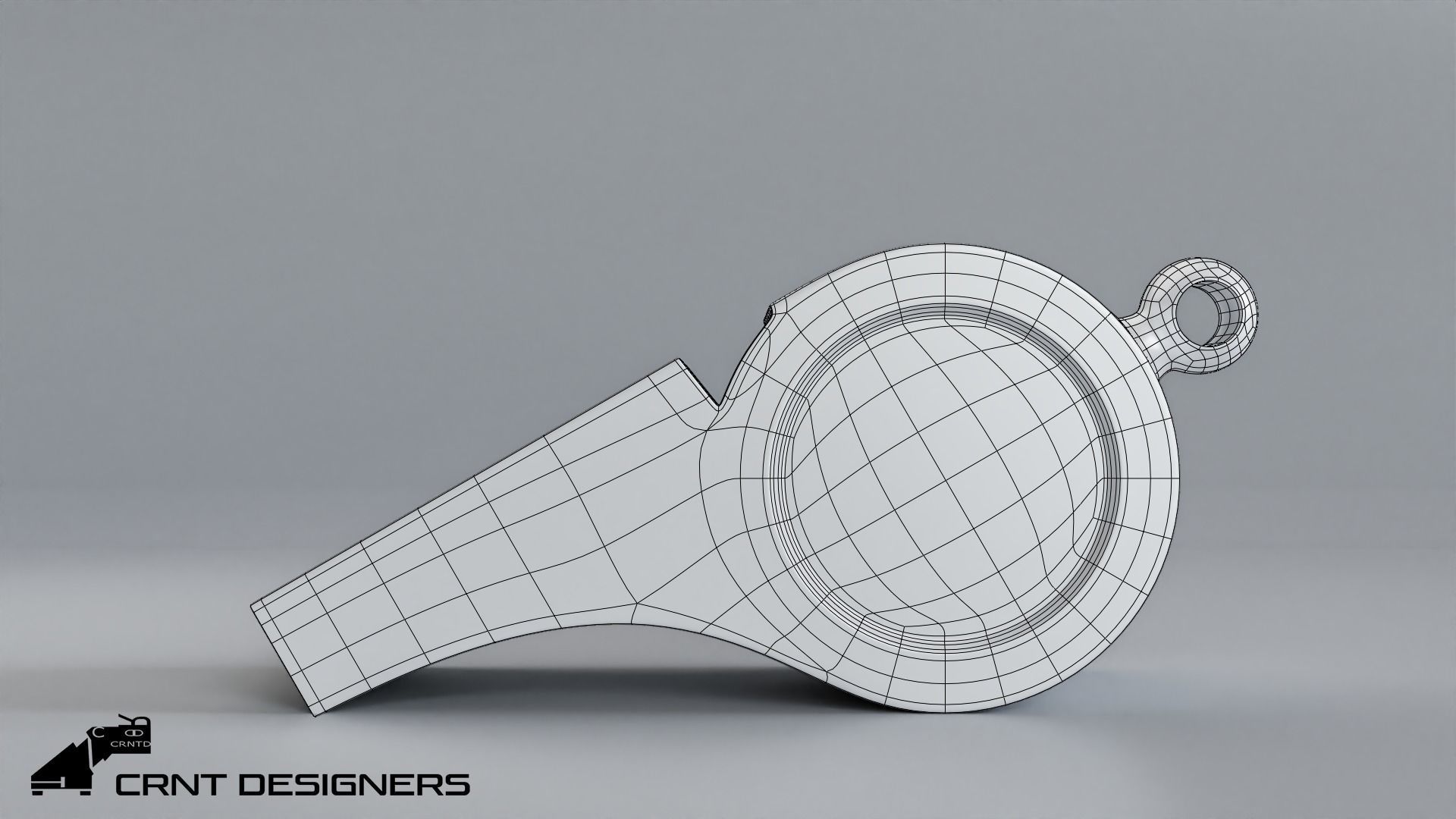 Metal Whistle 3D model_4