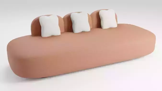 Compact soft sofa in brown tones of small sizes