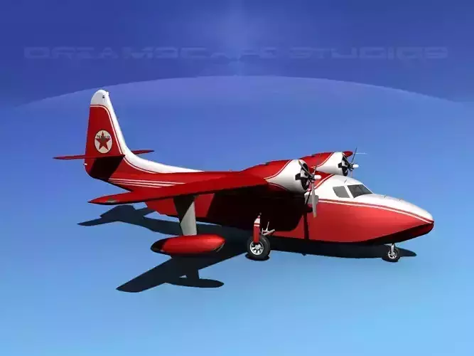 Grumman G-73 Mallard Texaco Oil 3D model