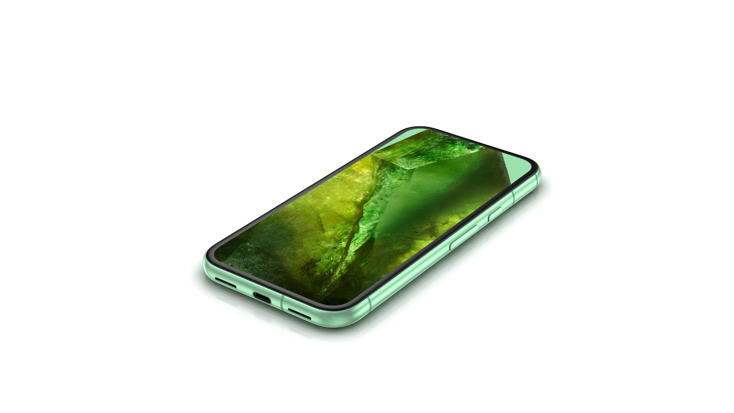 Google Pixel 8a Aloe Low-poly 3D model_8