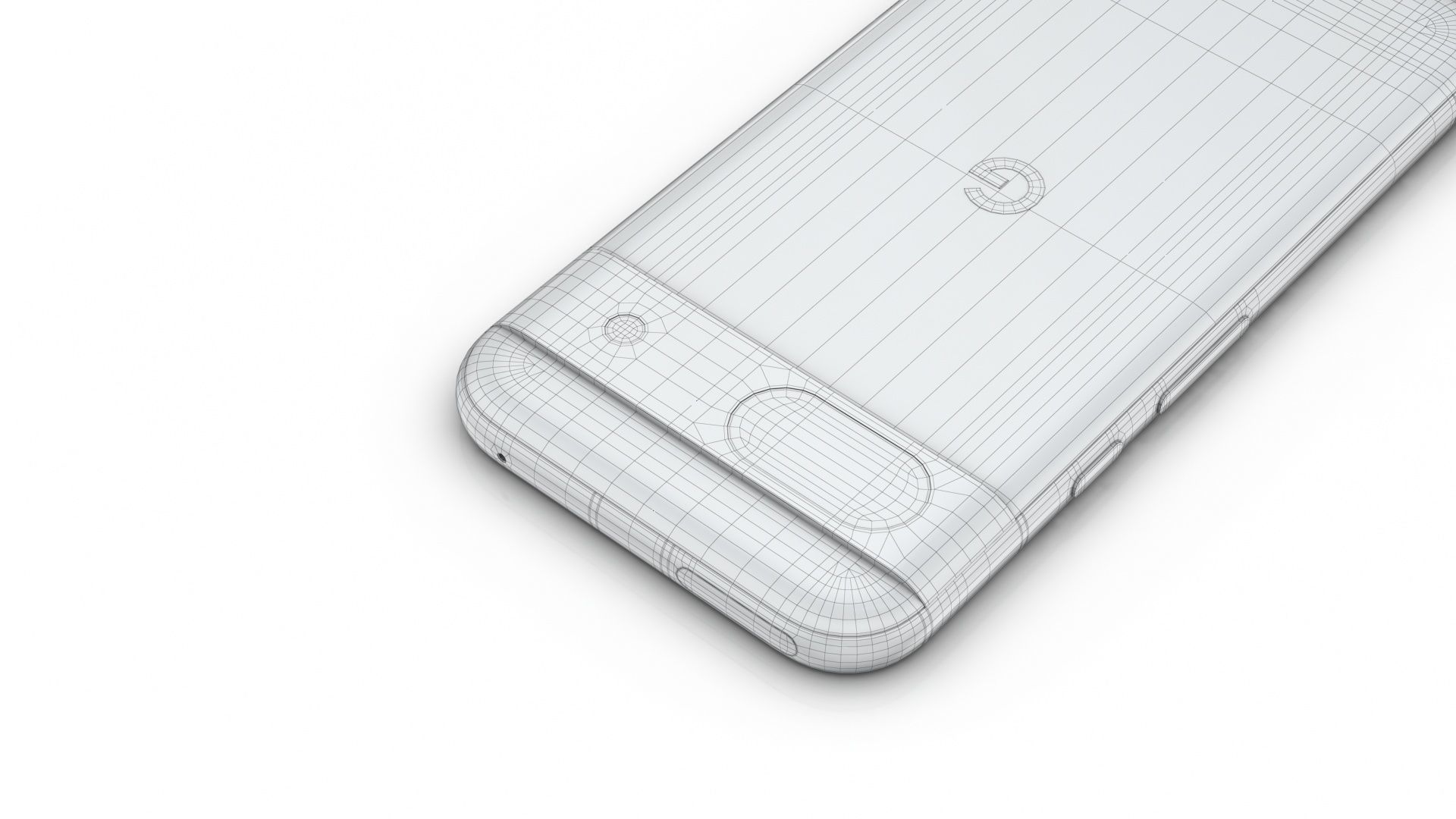 Google Pixel 8a Aloe Low-poly 3D model_24