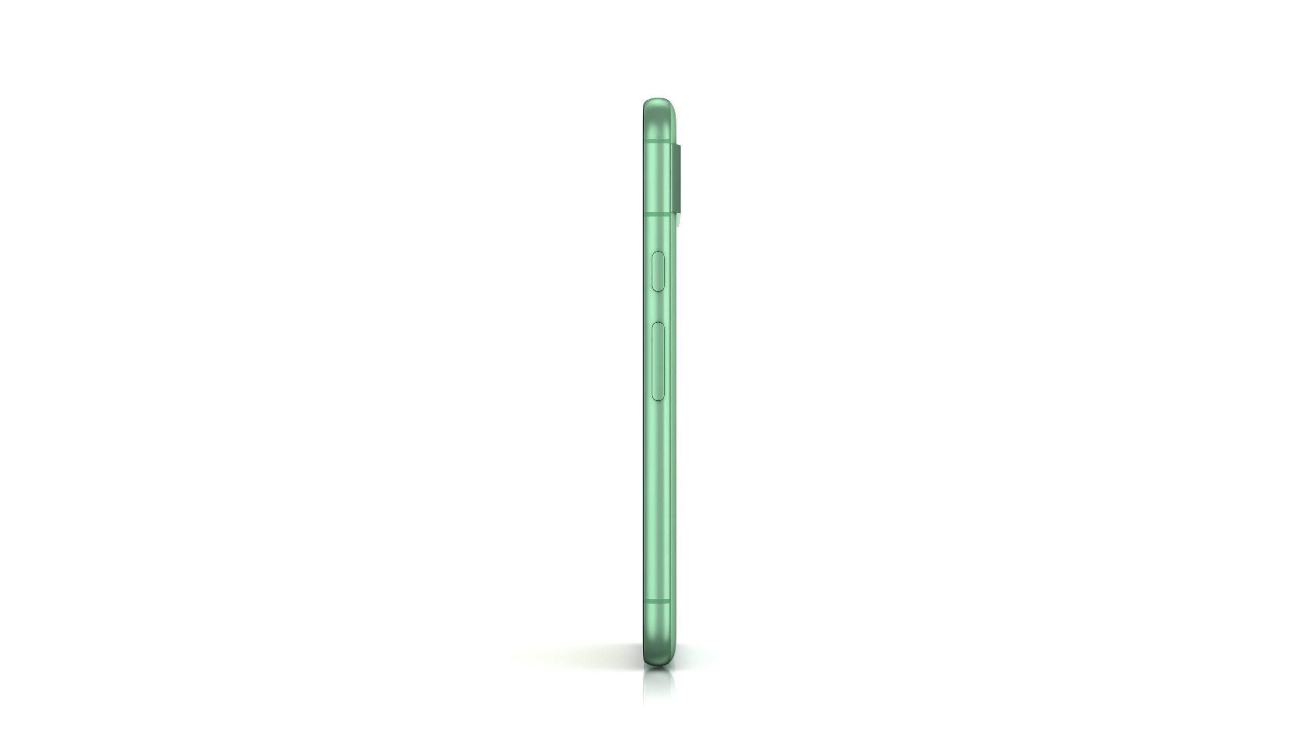 Google Pixel 8a Aloe Low-poly 3D model_4
