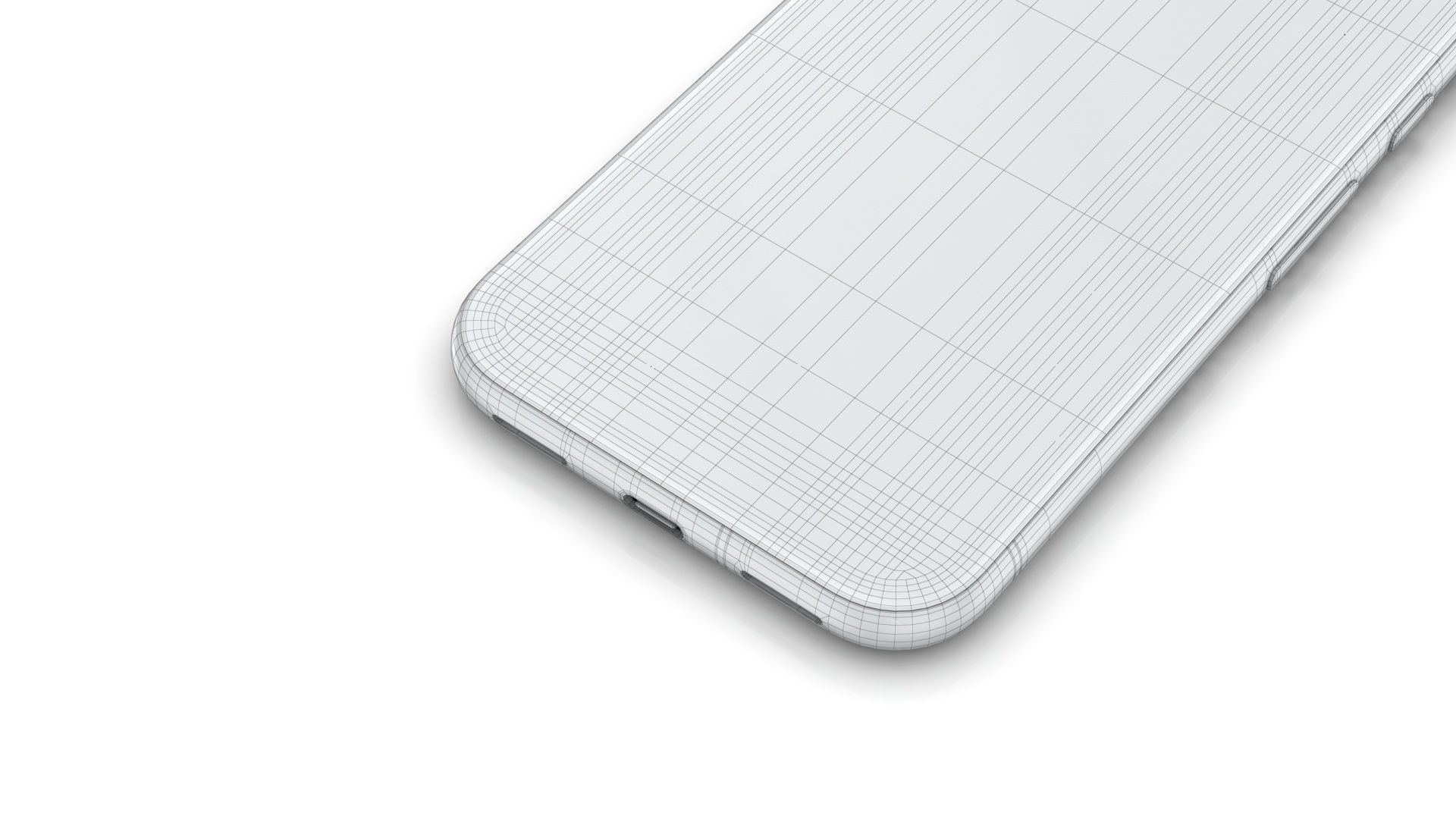 Google Pixel 8a Aloe Low-poly 3D model_22