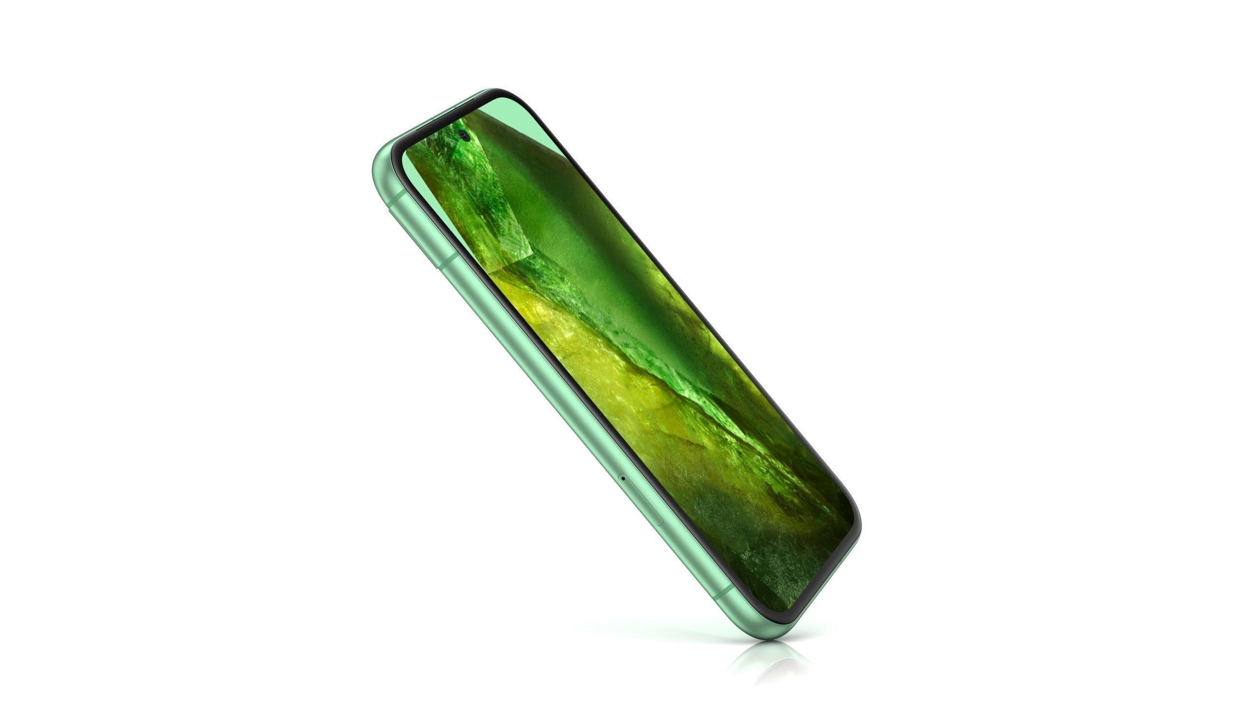 Google Pixel 8a Aloe Low-poly 3D model_5