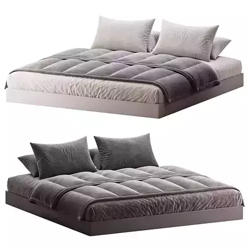 Modern Light Wood Full Assembly Bed