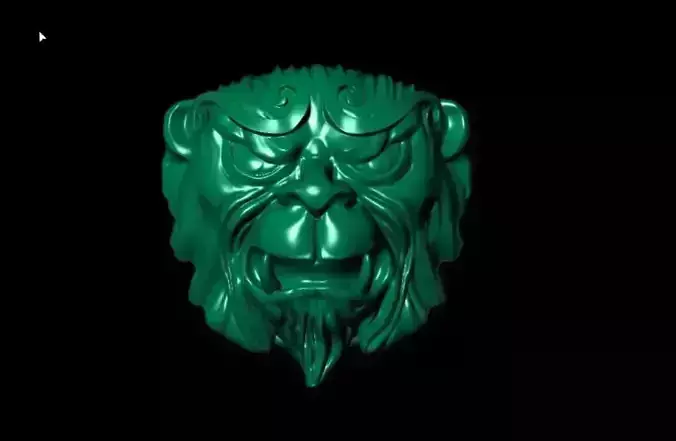 3D Printable Monkey Pendant STL Model