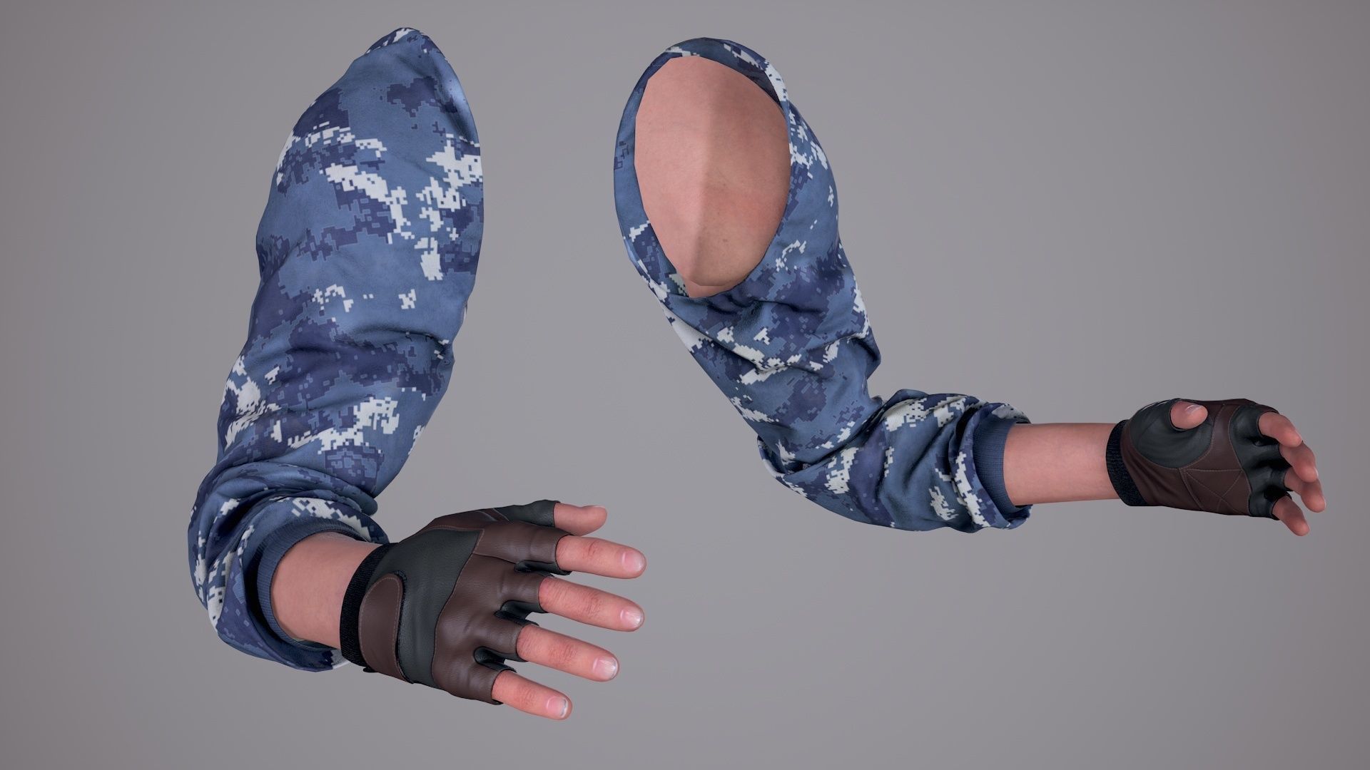 FPS Arms Pack 02 Low-poly 3D model_18