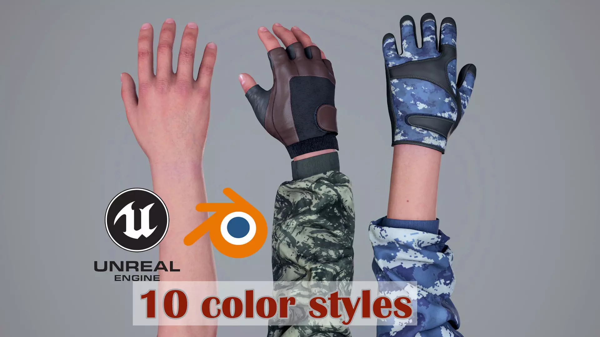 FPS Arms Pack 02 Low-poly 3D model_0