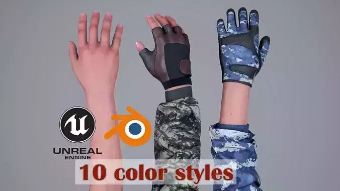 FPS Arms Pack 02 Low-poly 3D model FPS Arms Pack 02 Low-poly 3D model