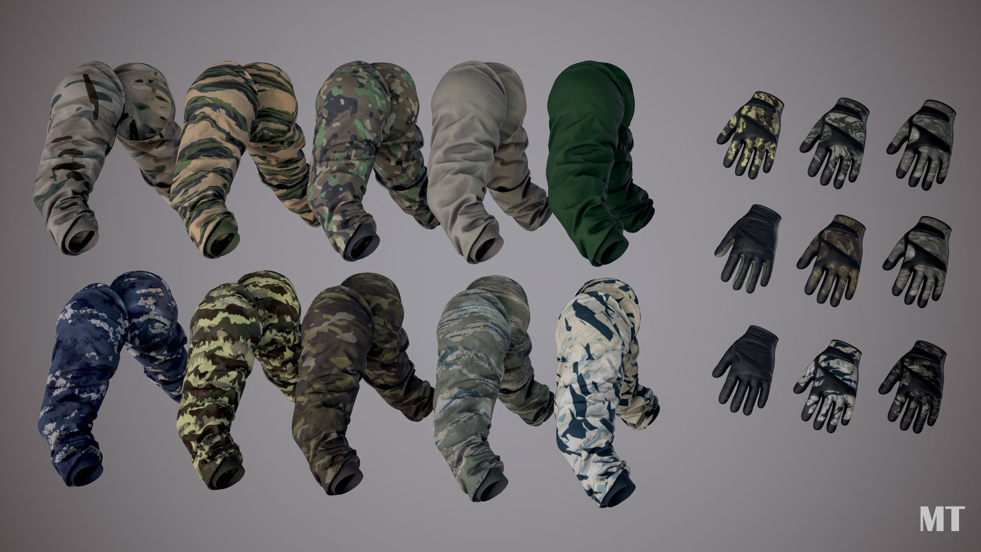 FPS Arms Pack 02 Low-poly 3D model_8