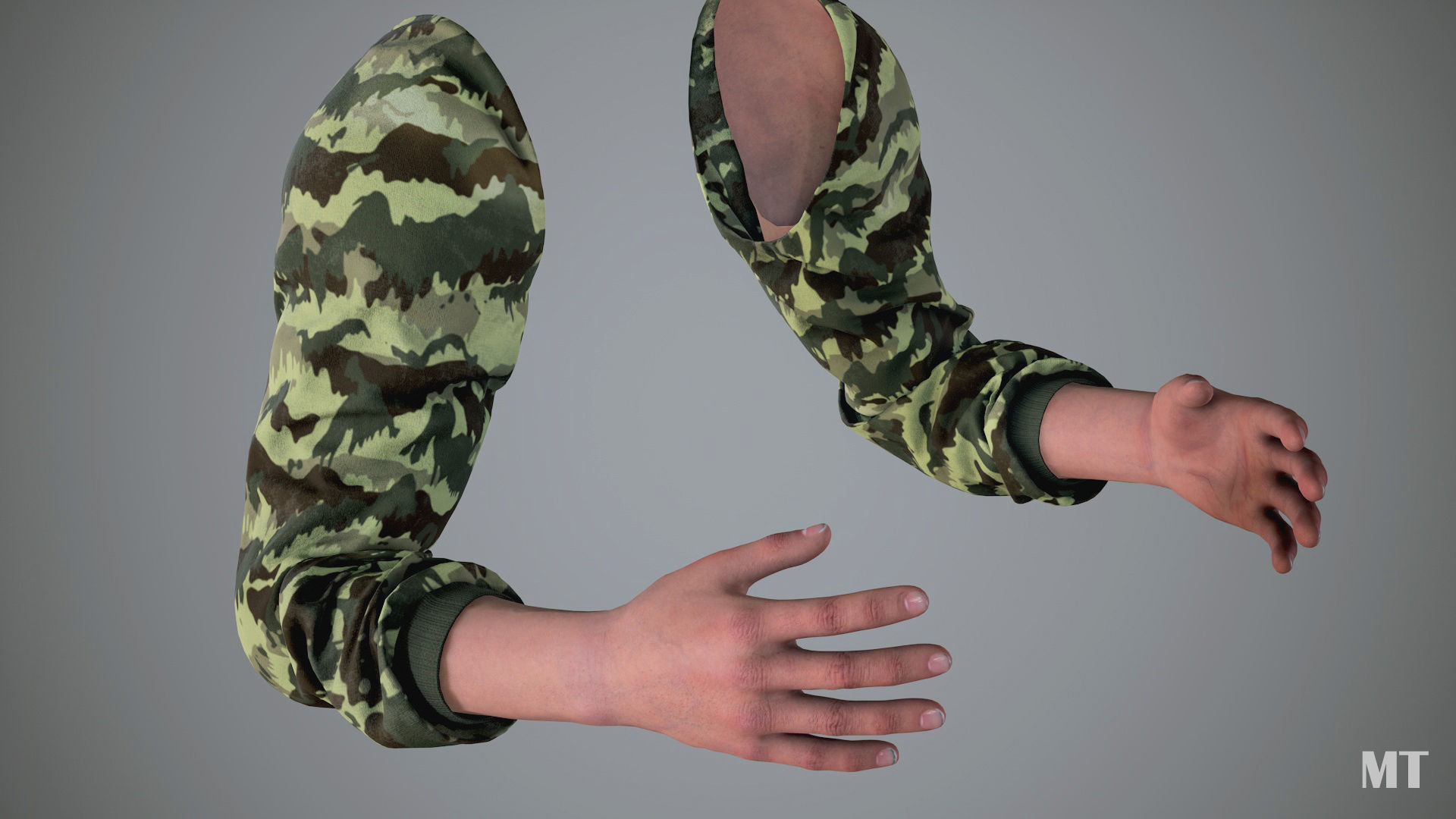 FPS Arms Pack 02 Low-poly 3D model_23