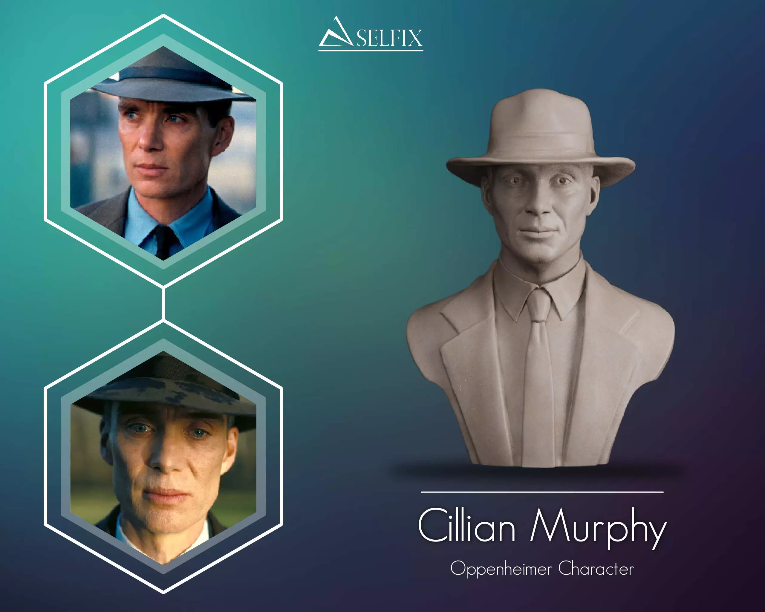 Cillian Murphy in Oppenheimer 3D print model