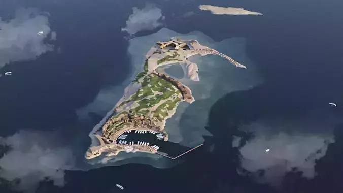 Sindalah island - Neom Saudi Arabia 3D model