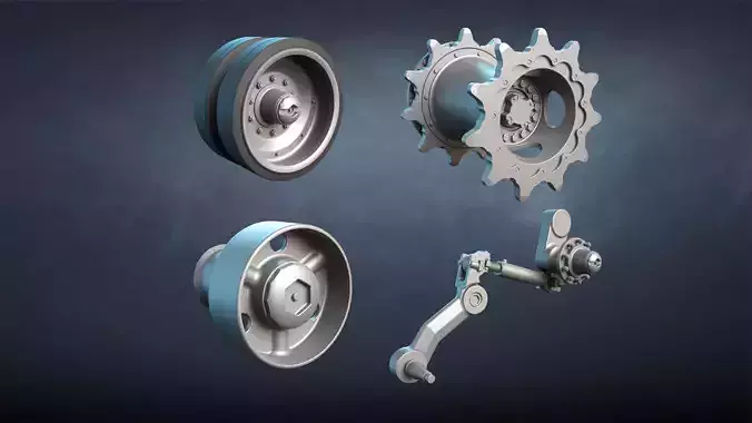 M1 Abrams Tank Wheels