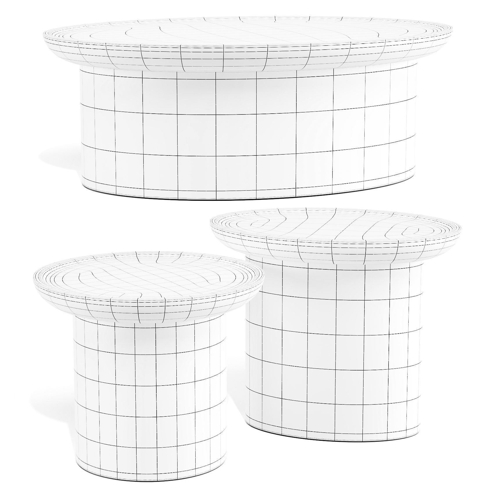 Martin and Brockett Findley - Coffee and Side Tables Set 02 3D model_6