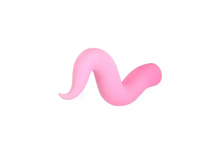 Pink Tentacle Low-poly 3D model