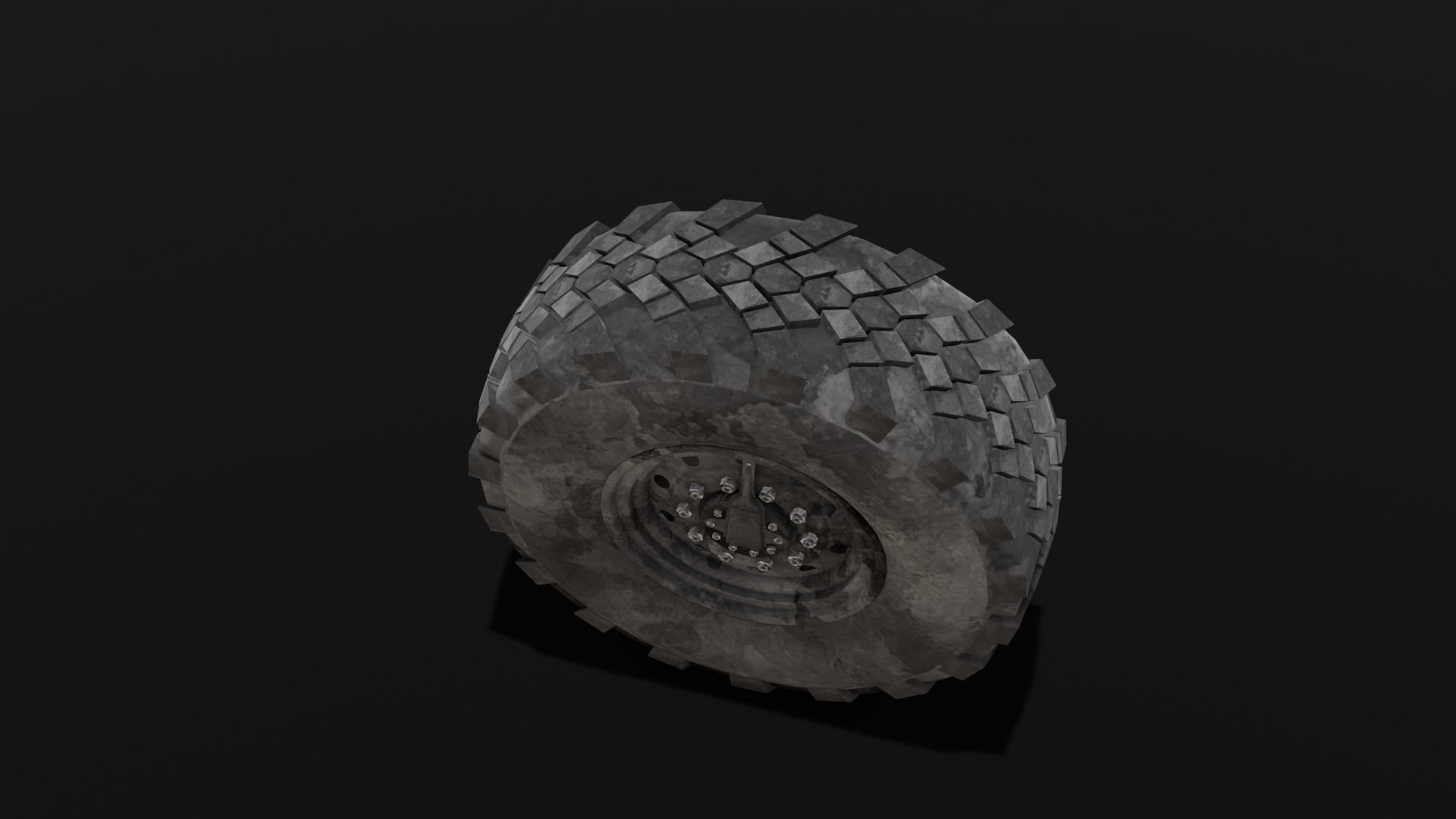 Tire 3D Model  Low-poly 3D model_12