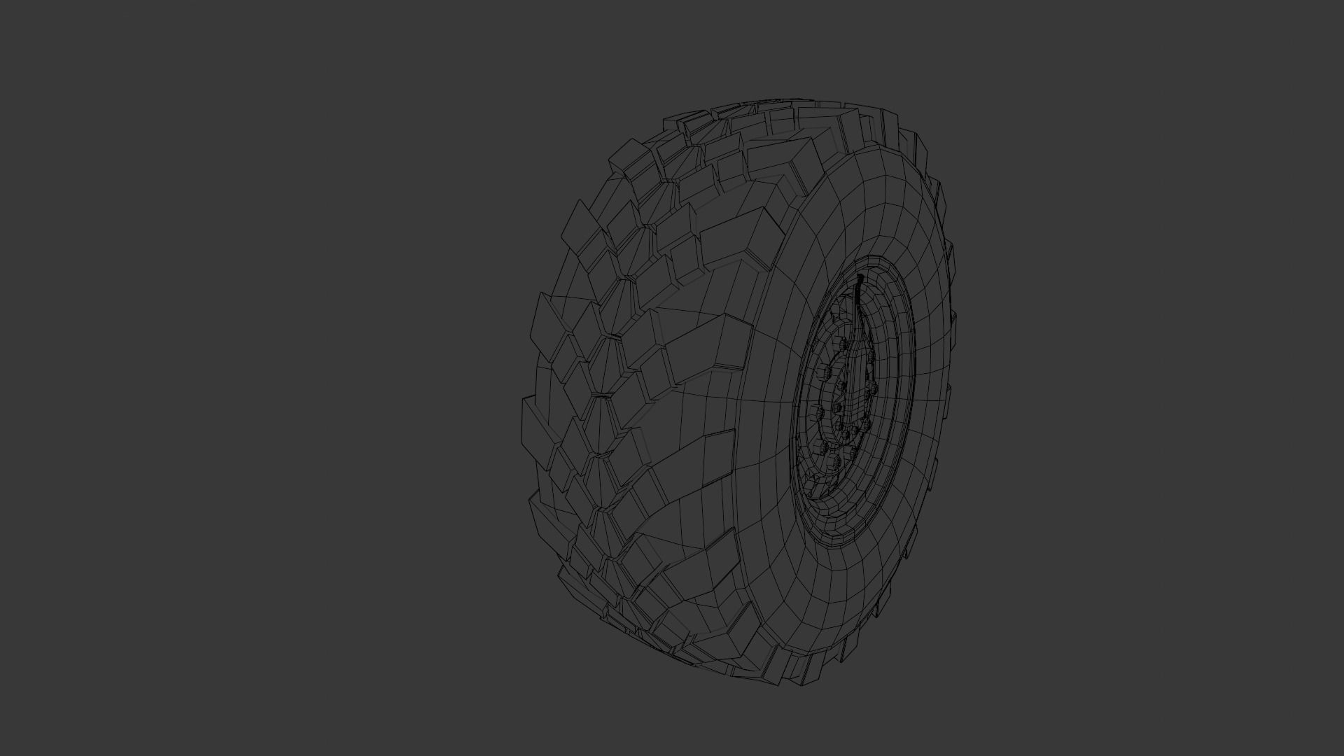 Tire 3D Model  Low-poly 3D model_9