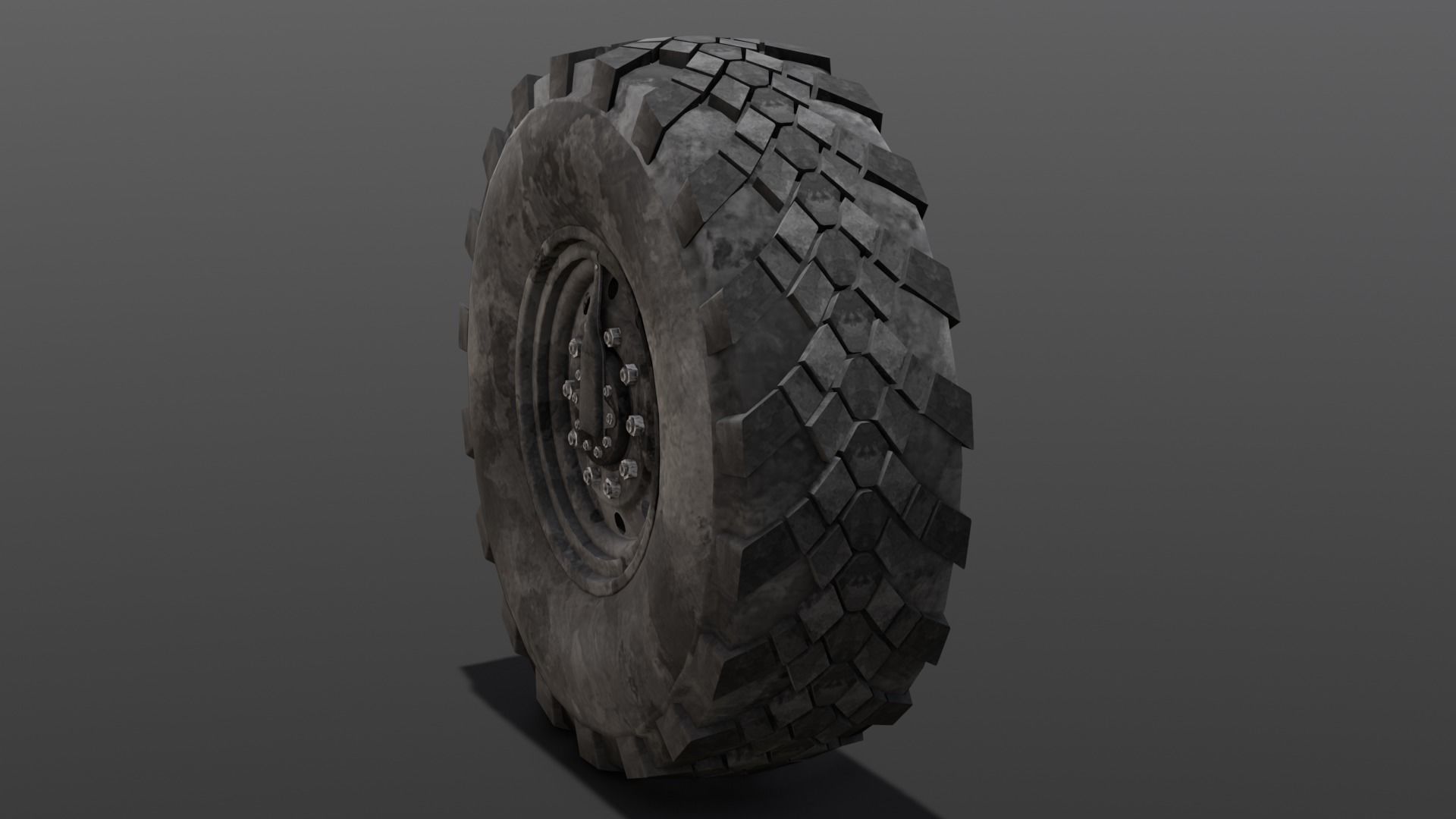 Tire 3D Model  Low-poly 3D model_3