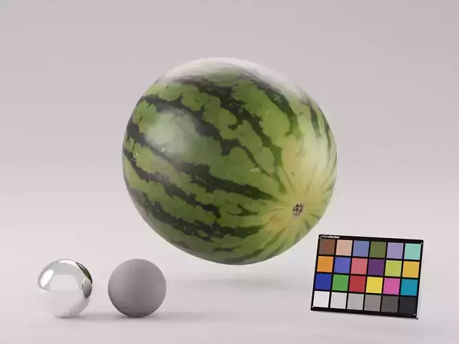 Watermelon Photoscan Low-poly 3D model
