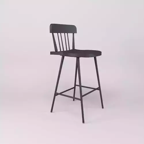 Black wooden dining chair