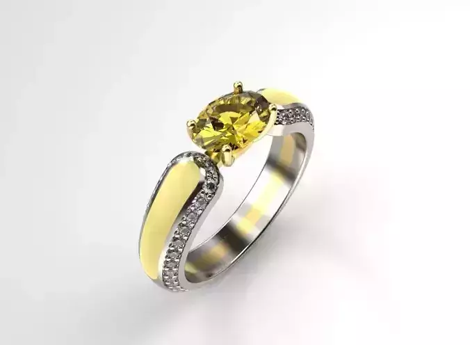 Elegant ring made of two parts