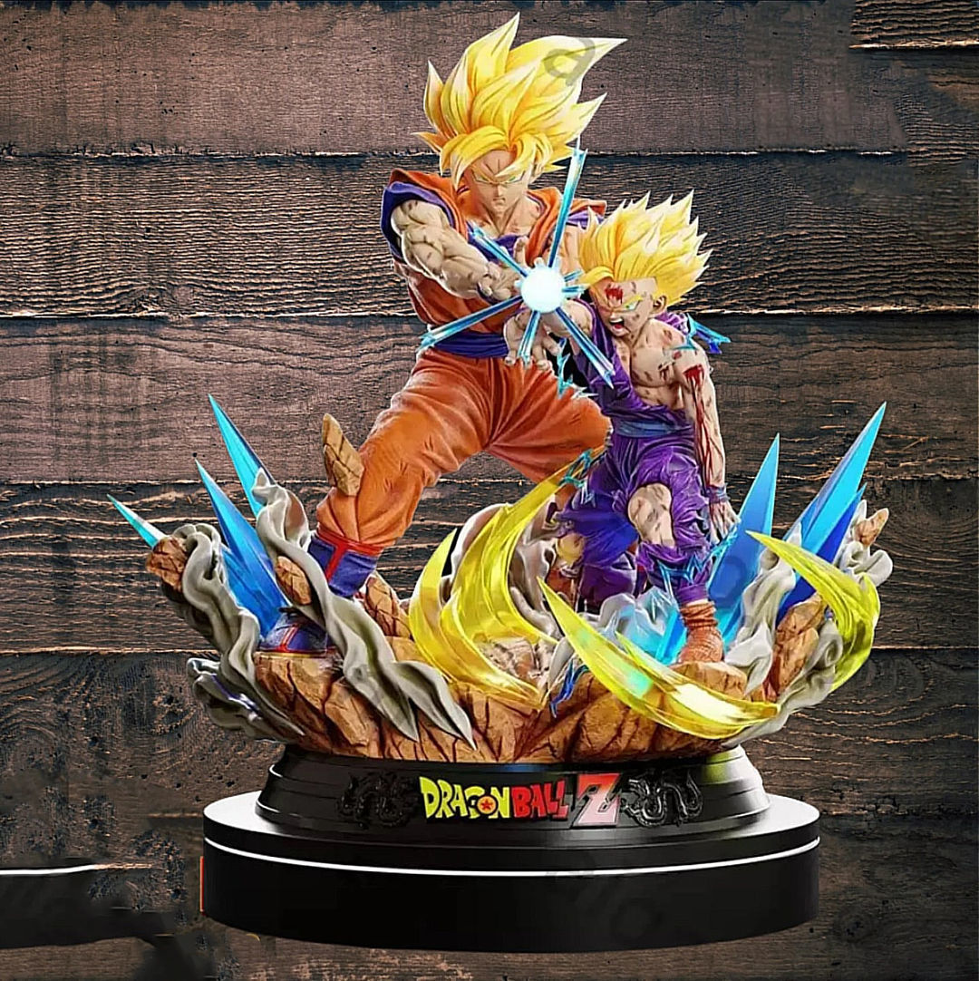 Goku and Gohan Father and Son Kamehameha 3D Model Ready to Print 3D print model_13