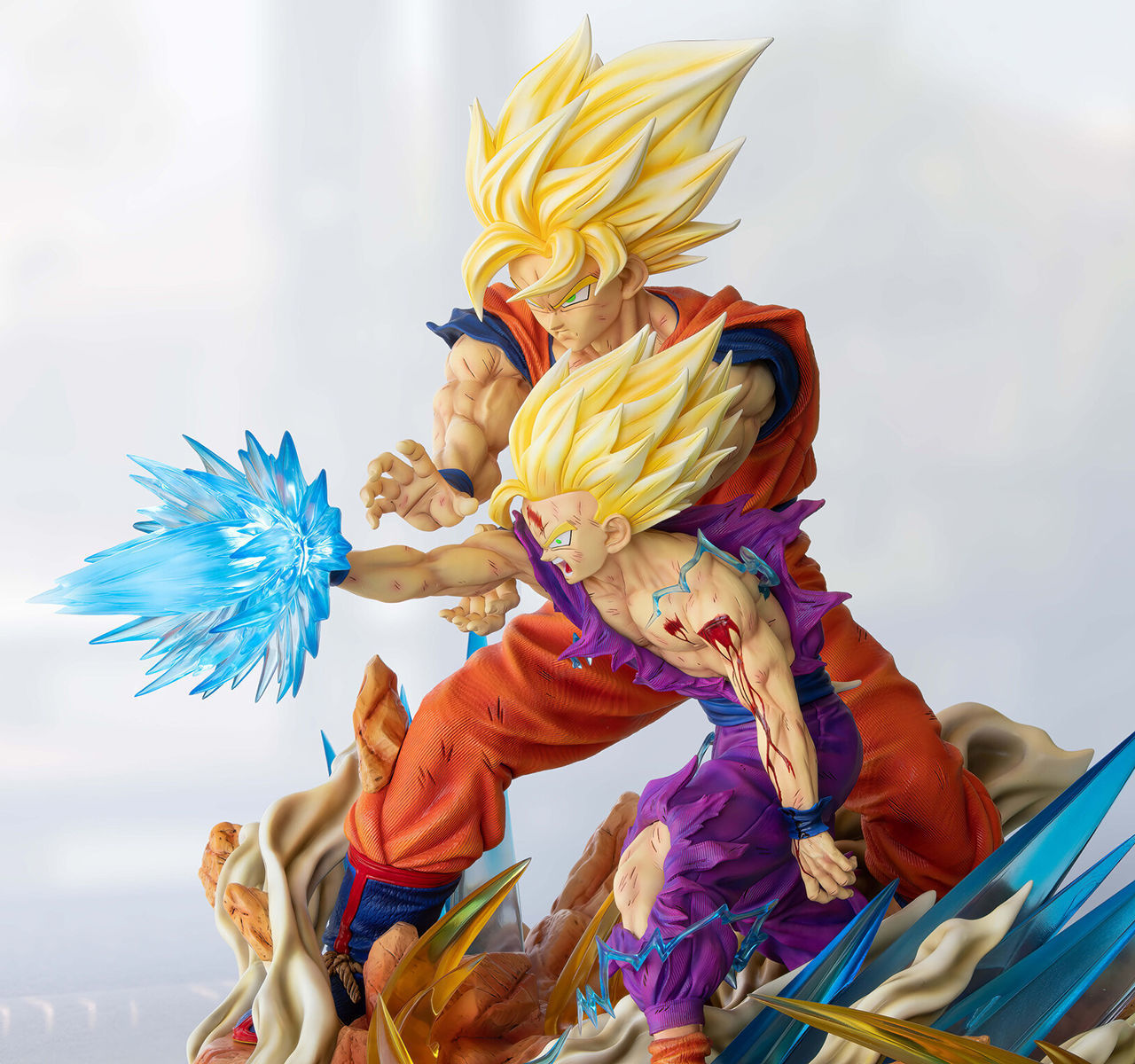 Goku and Gohan Father and Son Kamehameha 3D Model Ready to Print 3D print model_9
