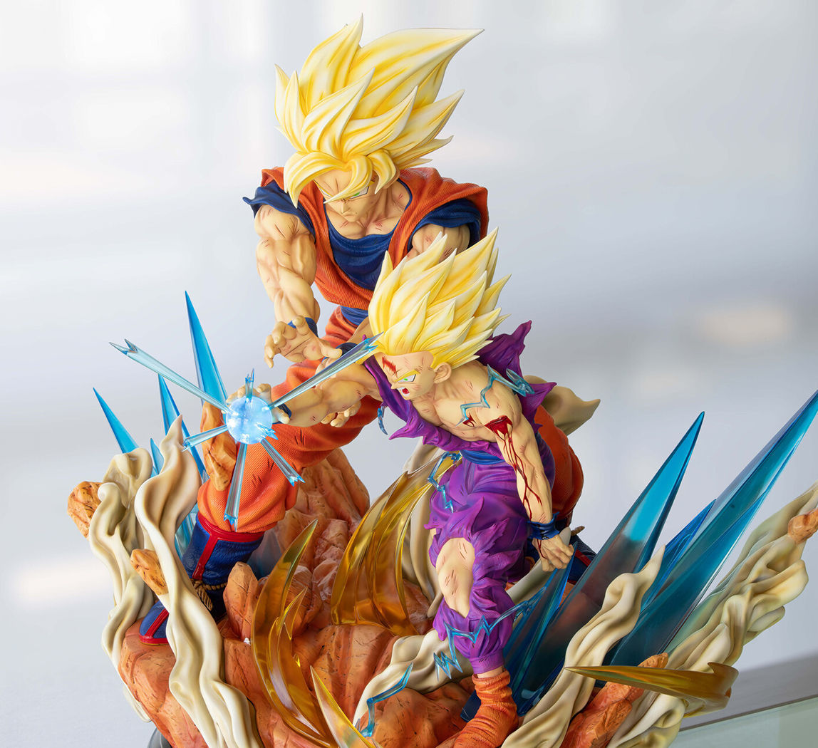 Goku and Gohan Father and Son Kamehameha 3D Model Ready to Print 3D print model_11
