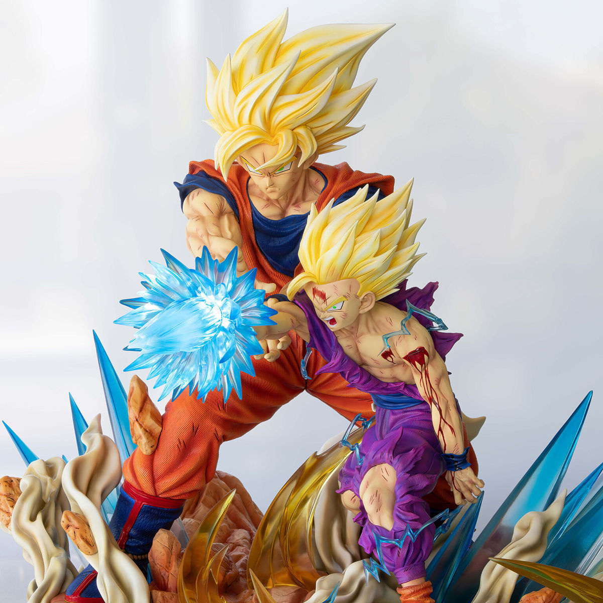Goku and Gohan Father and Son Kamehameha 3D Model Ready to Print 3D print model_6