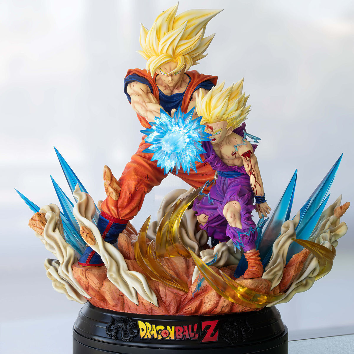 Goku and Gohan Father and Son Kamehameha 3D Model Ready to Print 3D print model_7