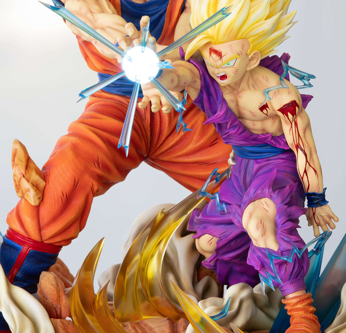 Goku and Gohan Father and Son Kamehameha 3D Model Ready to Print 3D print model_2