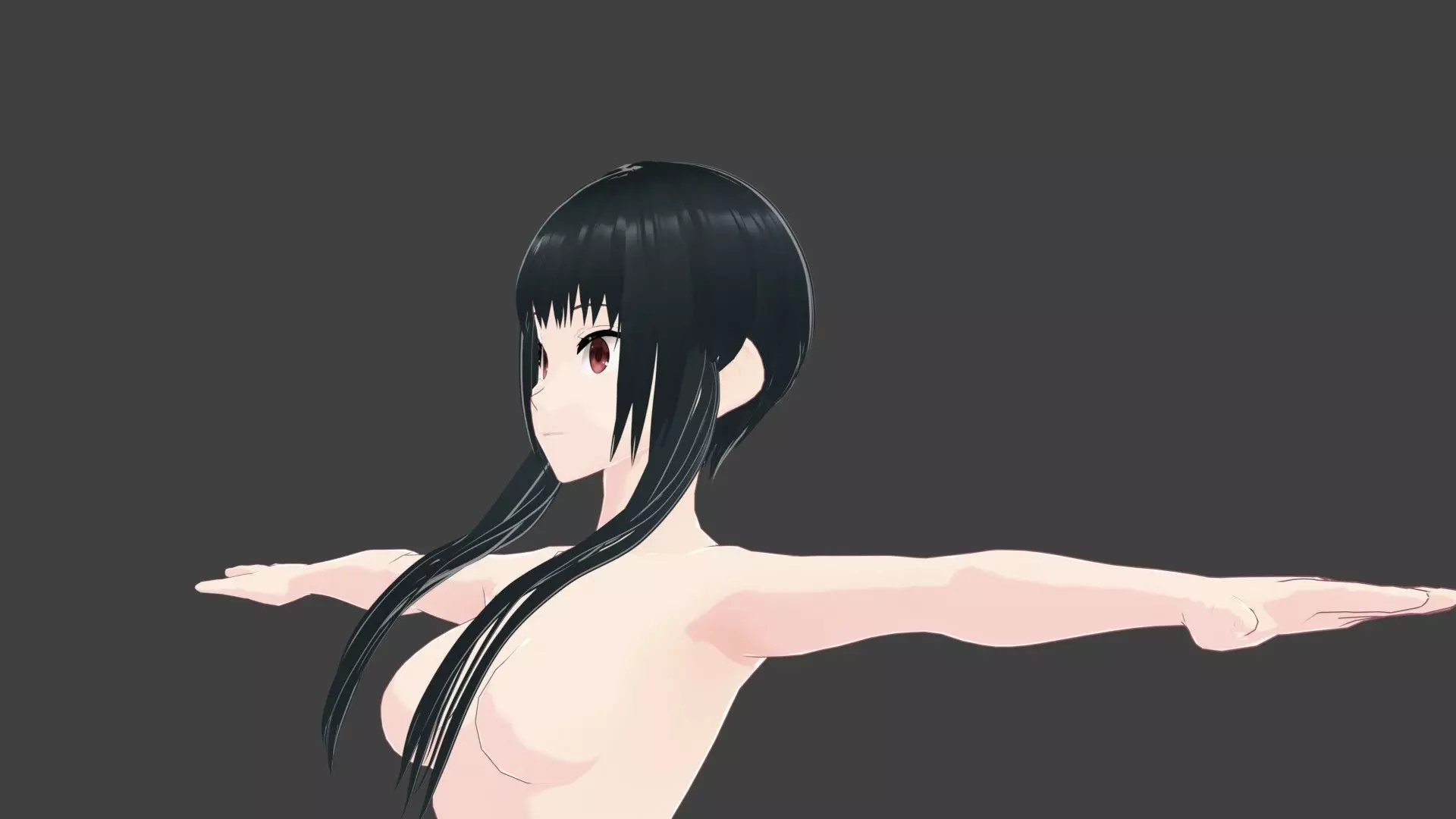 T pose rigged model - Yor Forger anime girl 3D model Low-poly 3D model_0