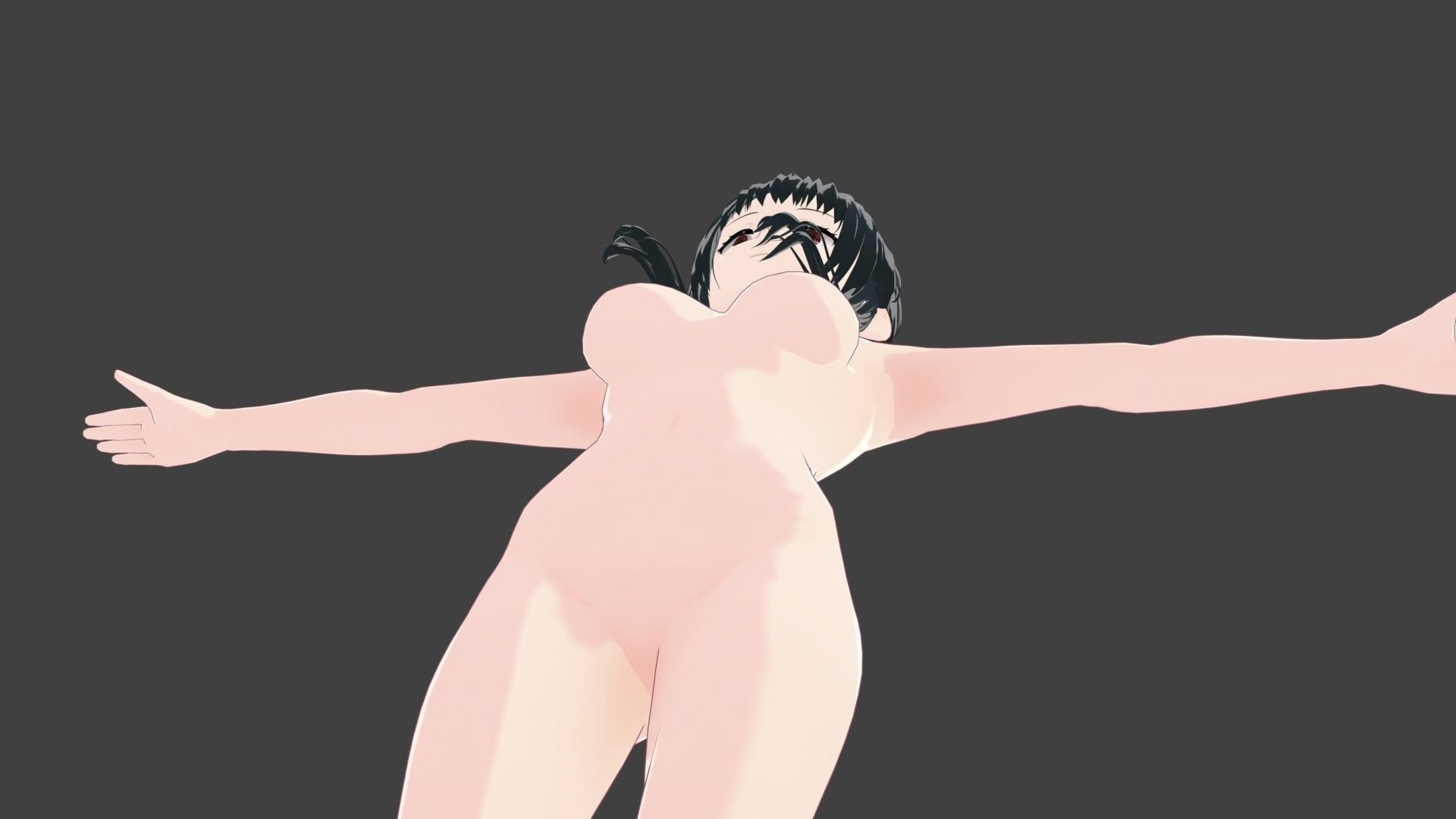 T pose rigged model - Yor Forger anime girl 3D model Low-poly 3D model_5