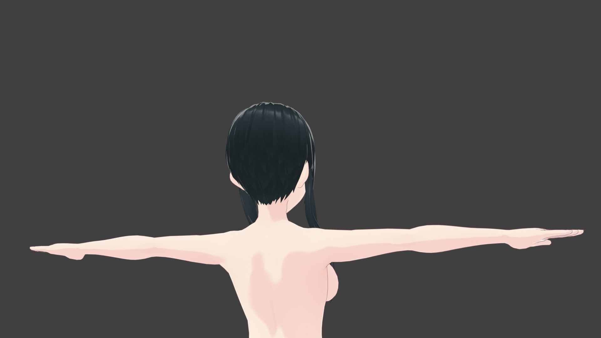 T pose rigged model - Yor Forger anime girl 3D model Low-poly 3D model_4