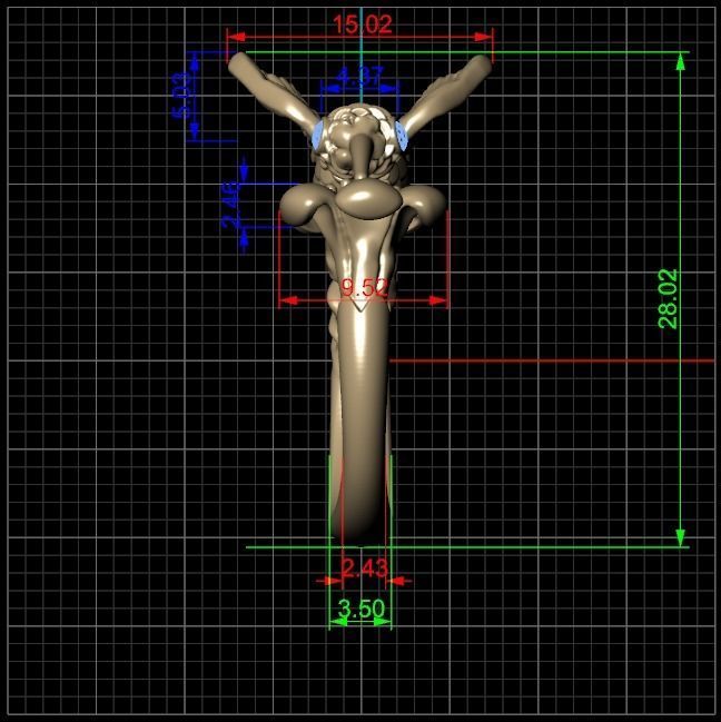 hummingbird ring 3D print model_13