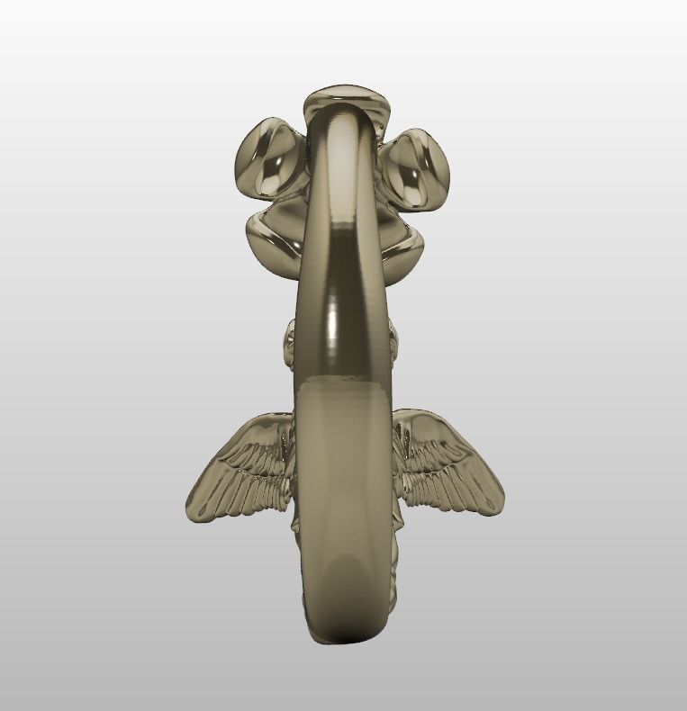 hummingbird ring 3D print model_11