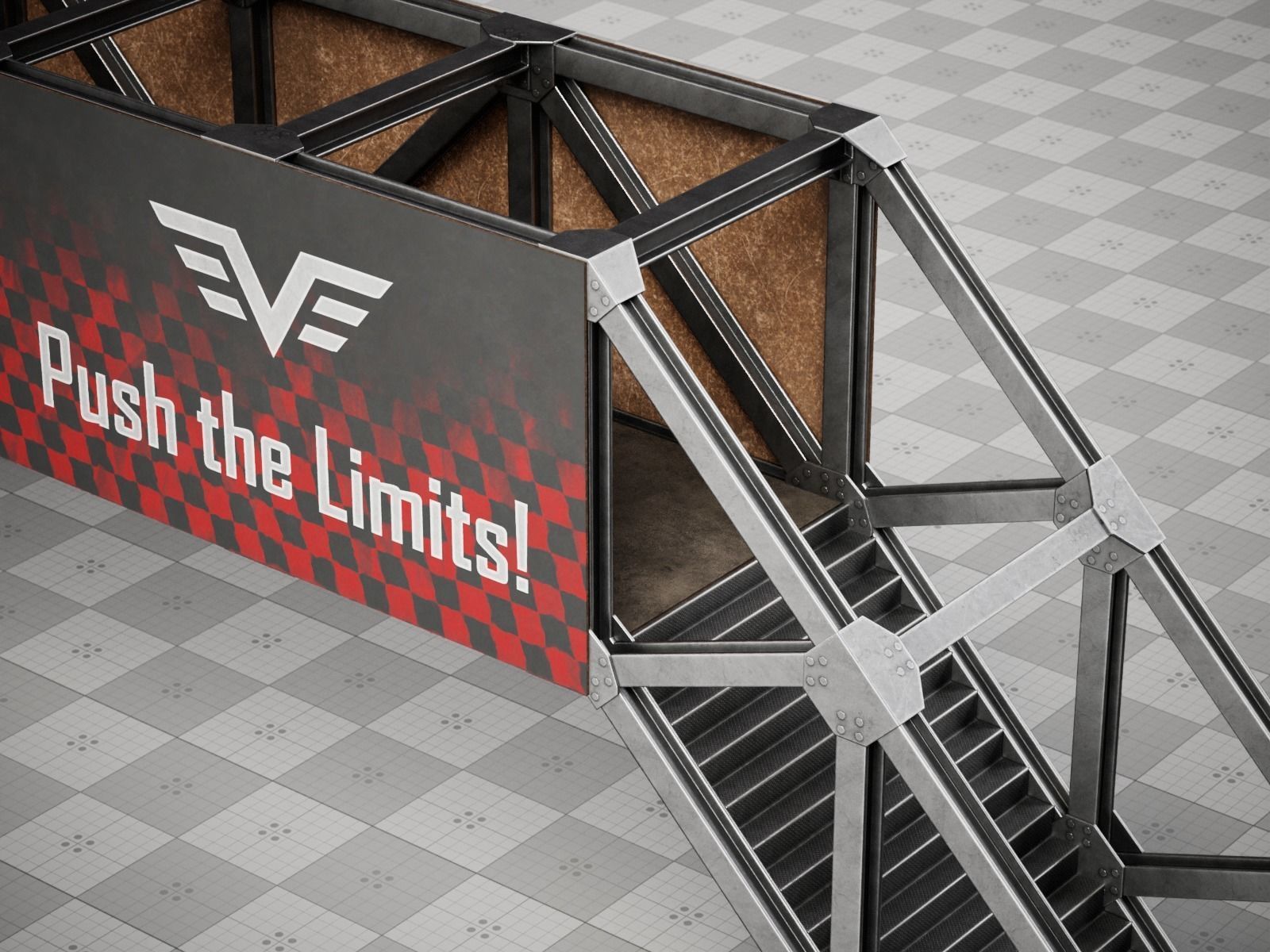 Bridge Racing Track Game 3D model Low-poly Low-poly 3D model_5