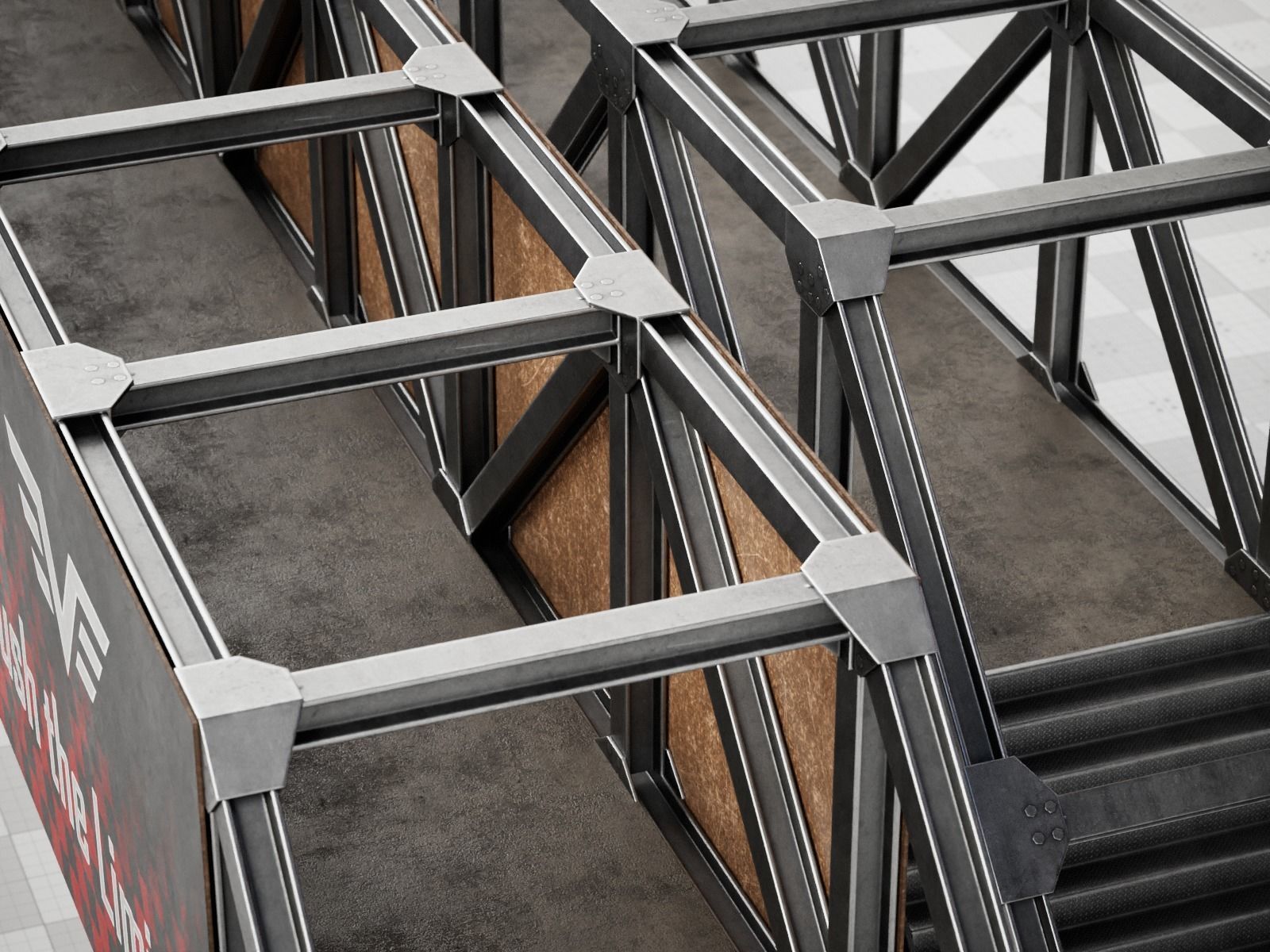 Bridge Racing Track Game 3D model Low-poly Low-poly 3D model_3