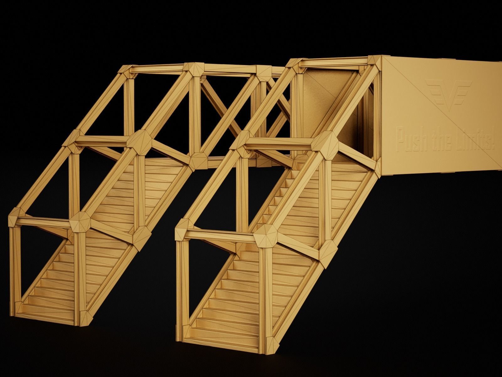 Bridge Racing Track Game 3D model Low-poly Low-poly 3D model_11