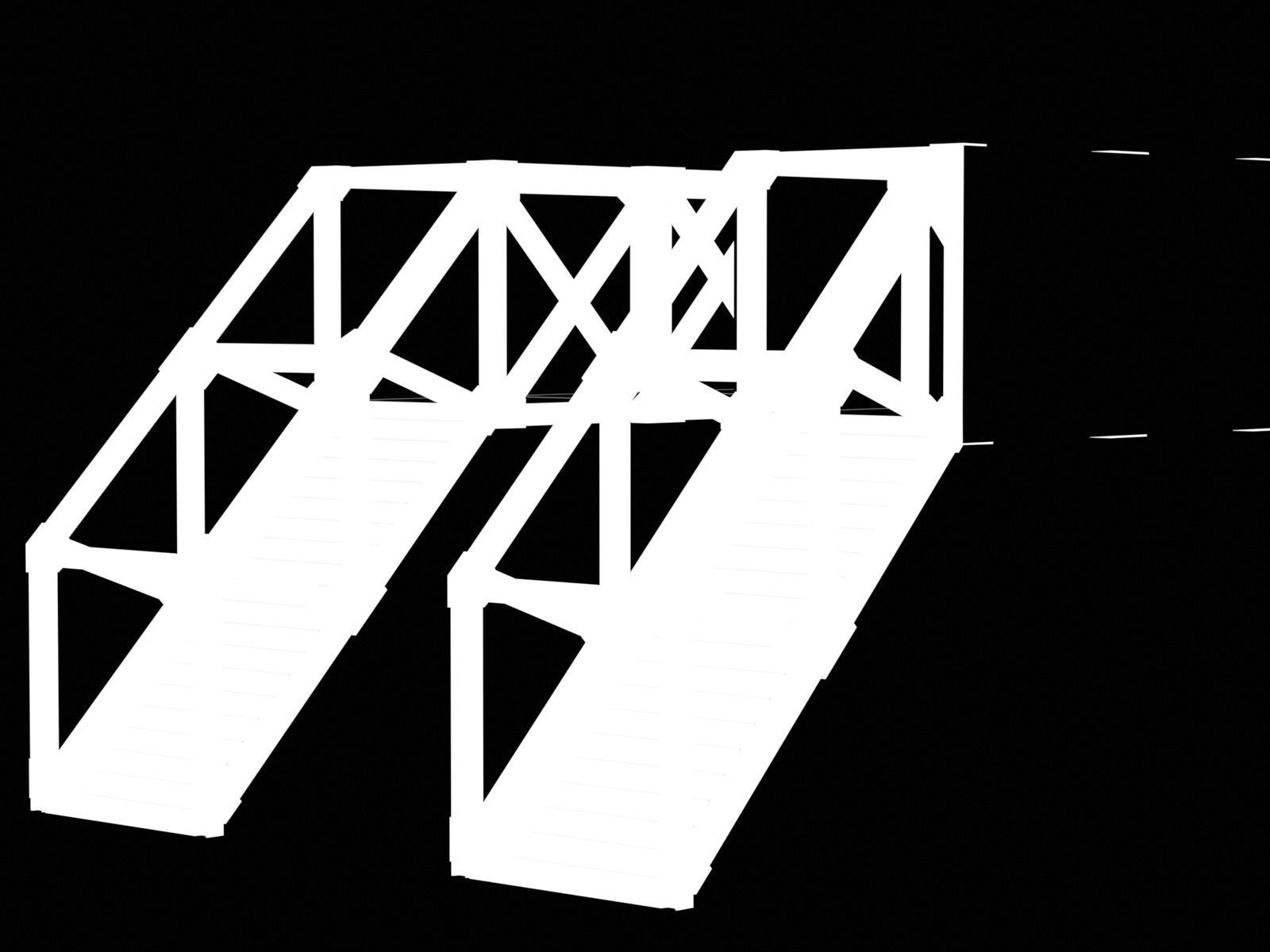 Bridge Racing Track Game 3D model Low-poly Low-poly 3D model_15